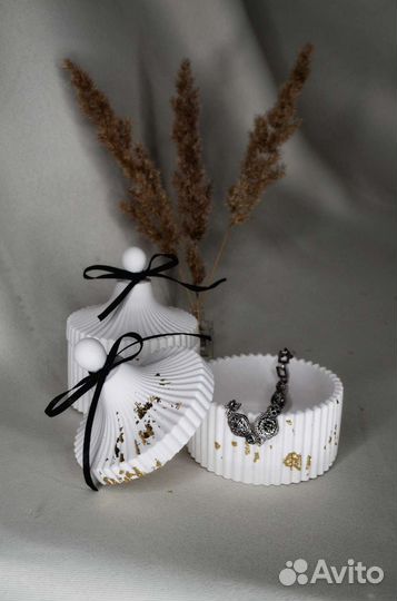 Шкатулка из гипса ёмкость под свечи