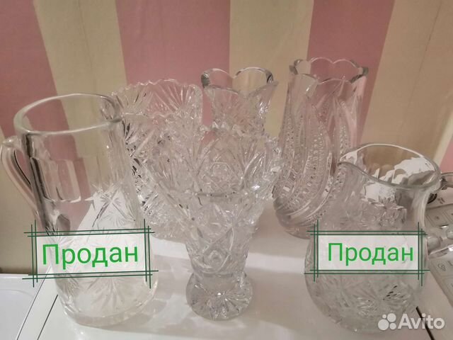 Вазы. Кувшины хрустальные