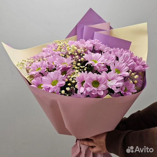 Букет из кустовых хризантем/ цветы/ доставка