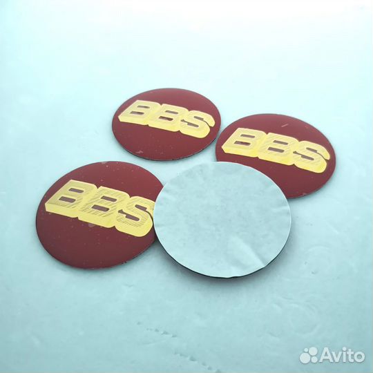 4шт наклейки BBS 60мм для литых дисков, красные