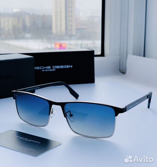 Очки porsche design голубые металлические
