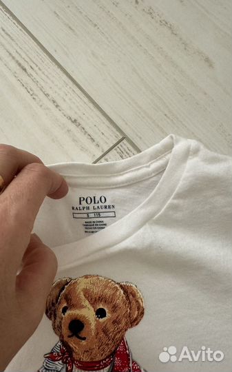 Футболка Polo ralf lauren с мишкой 5 лет