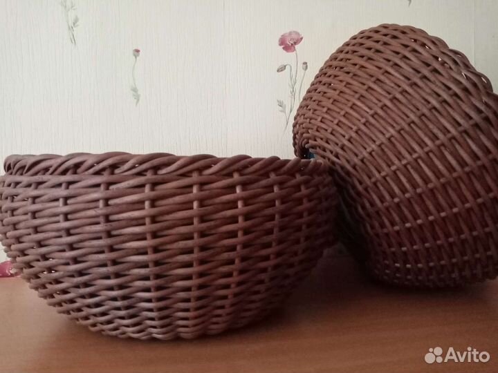 Кашпо из искусственного ротанга