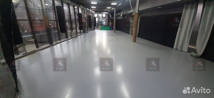 Борцовский ковер 6х6 одноцветный карманы