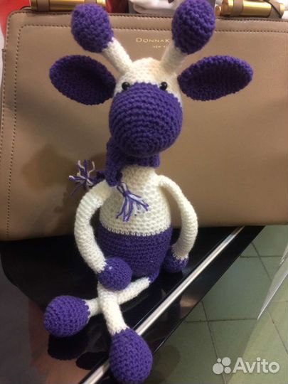 Игрушка.Жираф вязаный