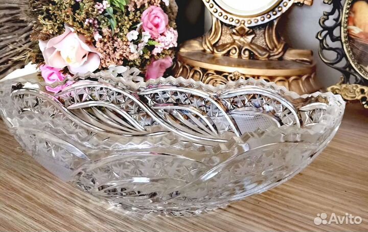 Хрустальная ваза Винтаж