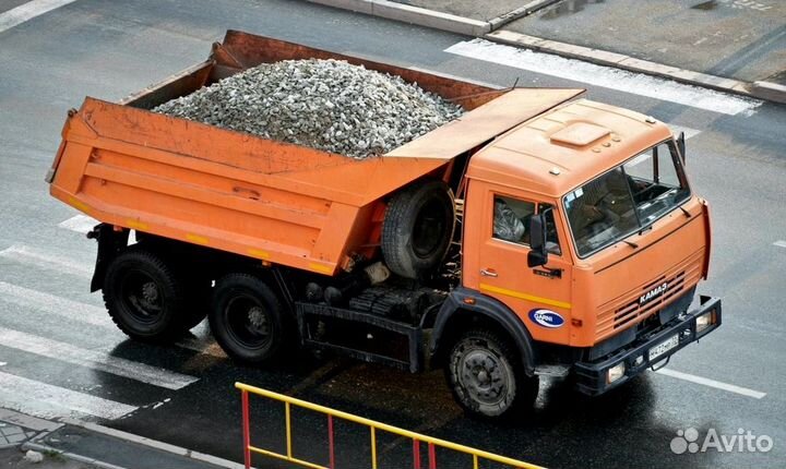 Песок строительный, Щебень гранитный, Земля сеяная