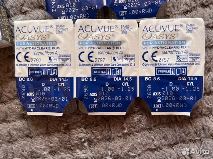 Линзы контактные acuvue oasys for astigmatism