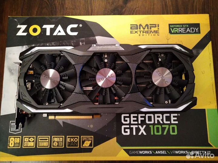 Видеокарта Zotac GeForce GTX 1070 AMP Extreme 8GB
