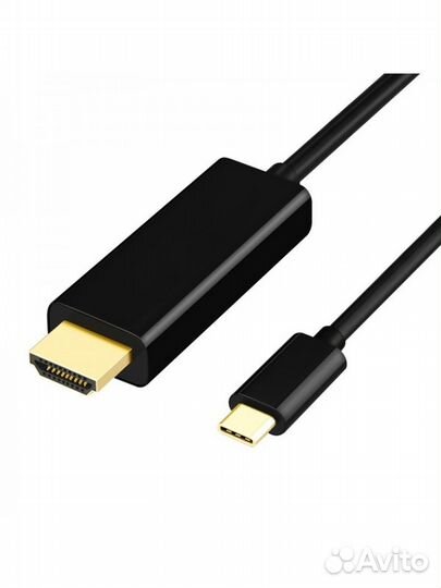 Кабель Aluminium Type-C to hdmi 1 м (Черный)