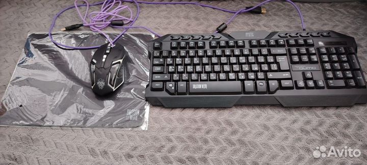 Комплект клавиатура и мышь qumo Mystic