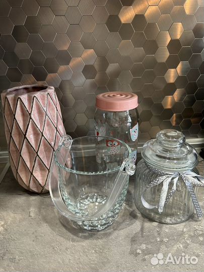 Ваза, ведро для льда, банки для хранения