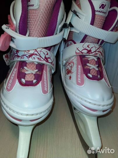 Коньки детские nordway 34-37 раздвижные