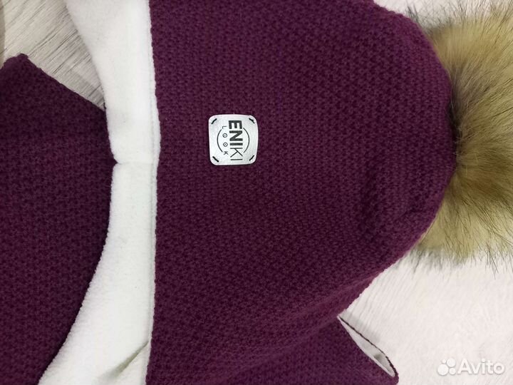 Комплект зимняя шапка и снуд для девочки