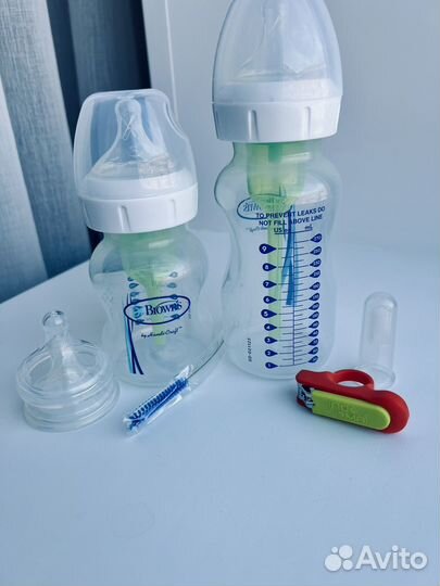 Бутылочки для кормления dr browns + ниблер