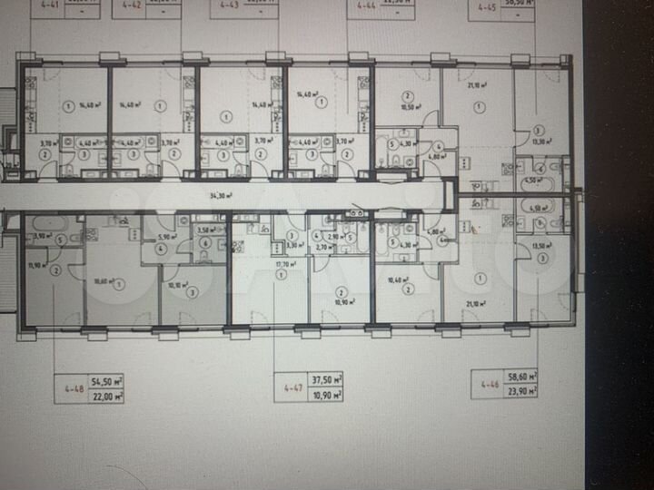 2-к. квартира, 54,5 м², 7/8 эт.