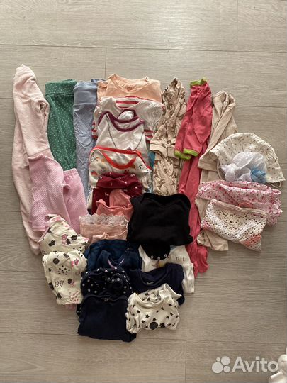 Одежда для девочки 74 80 пакетом