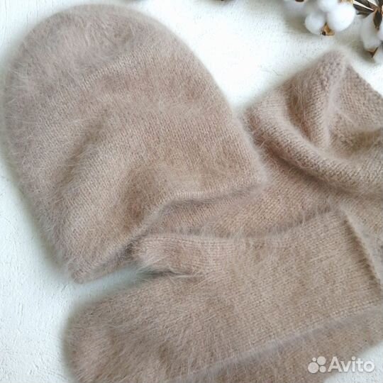 Шапка и снуд из пуха норки