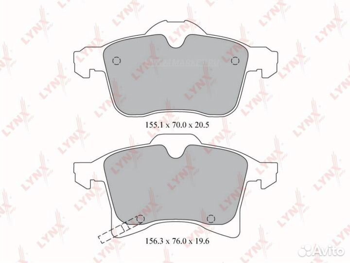 Lynxauto BD-5908 Колодки тормозные дисковые перед