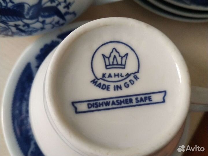 Сервиз kahla GDR, 19 предметов, на 6 персон