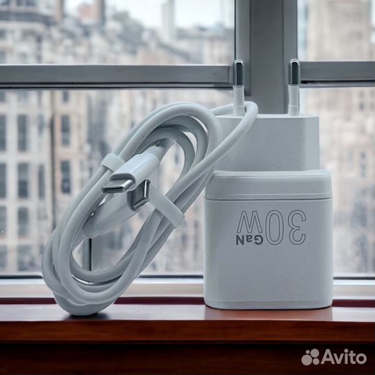 Сзу WUW T63 1A1C PD type-C 30W GaN White