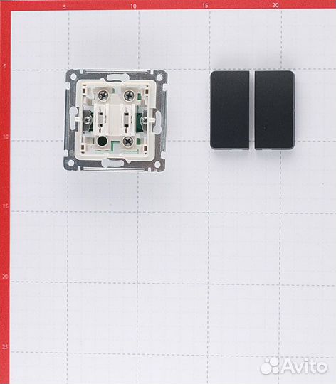 Выключатель Hegel Master двухклавишный встраиваемый черный (вс10-451-08)