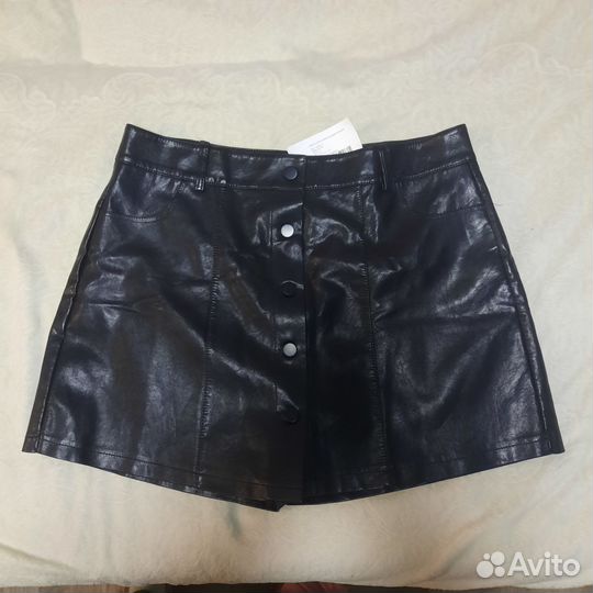 Юбка шорты кожаные 50