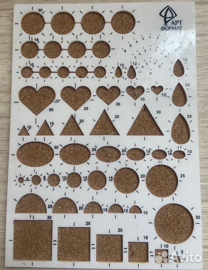 Трафарет для квиллинга на пробковой основе