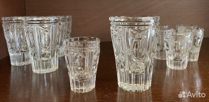Хрустальные фужеры бокалы рюмки