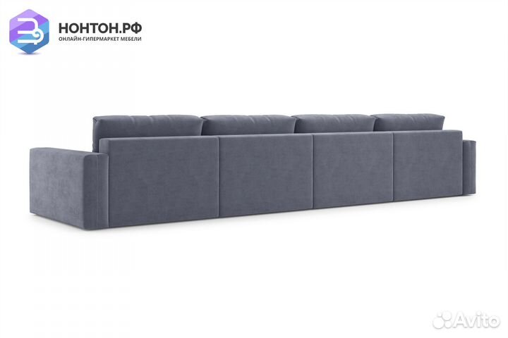 Диван прямой тик-так Монарх темно-серый