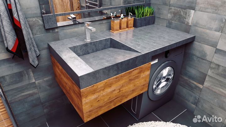 Раковины, столешницы, подоконники(из бетонна)