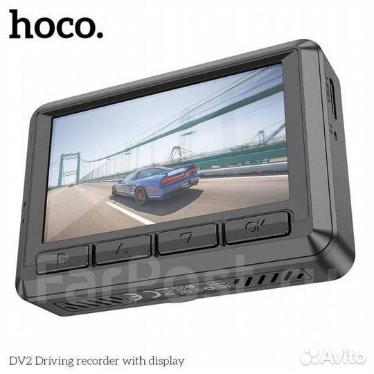 Автомобильный видеорегистратор Hoco DV3 с камерой