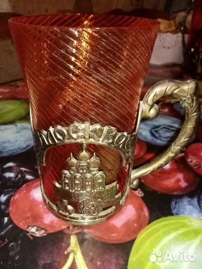Подстаканники СССР со стаканом