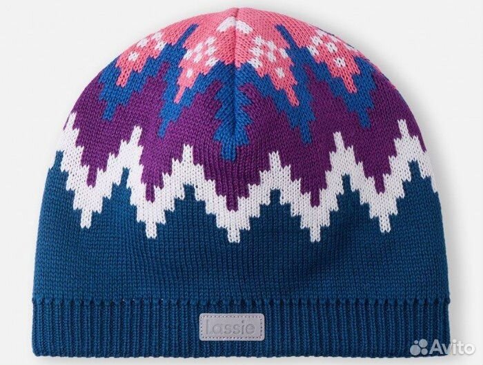 Lassie Шапка двухслойная Seiri Зигзаг новая 54