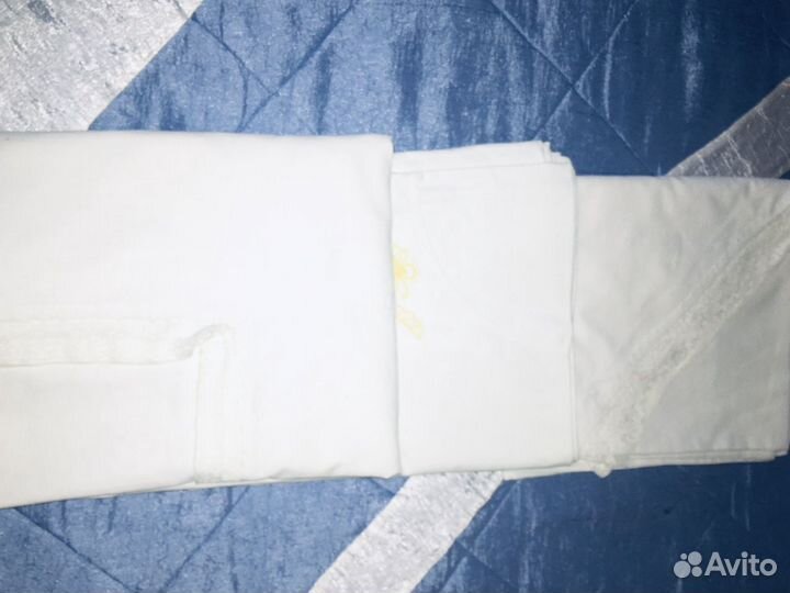 Пододеяльники детские белые 3 шт. х/б СССР, бу