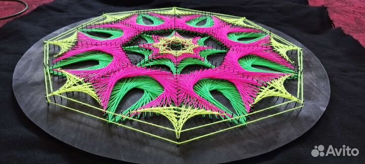 Мандала на стену D760 мм. Светится в ультрафиолете