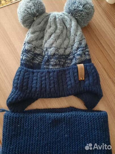 Комплект шапка и снуд для мальчика