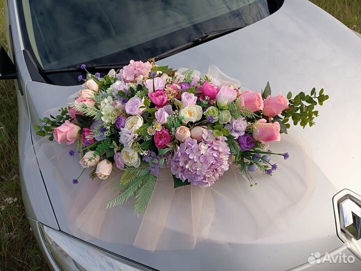 Свадебные украшения на машину