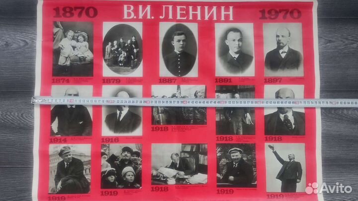 Плакат 100 лет со дня рождения Ленина