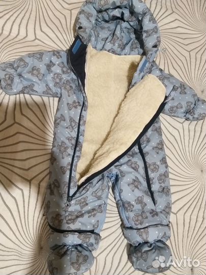 Зимний комбинезон для мальчика размер 74-80