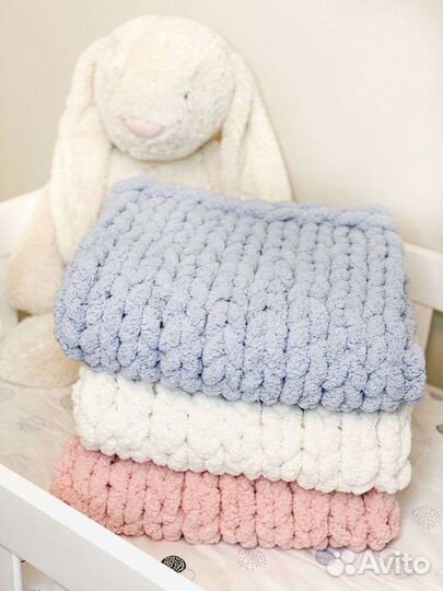 Плед детский вязаный ручная работа