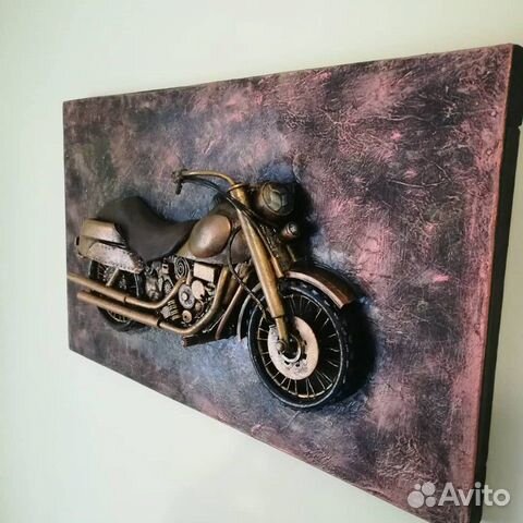 Оригинальное панно мотоцикл