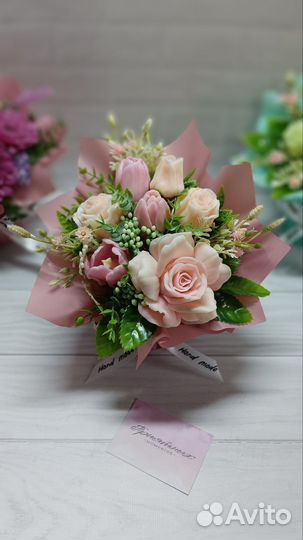 Букеты из мыла, подарок ручной работы