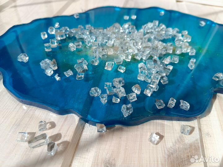 Белая стеклянная крошка