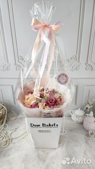 Нежный букет из зефирных цветов