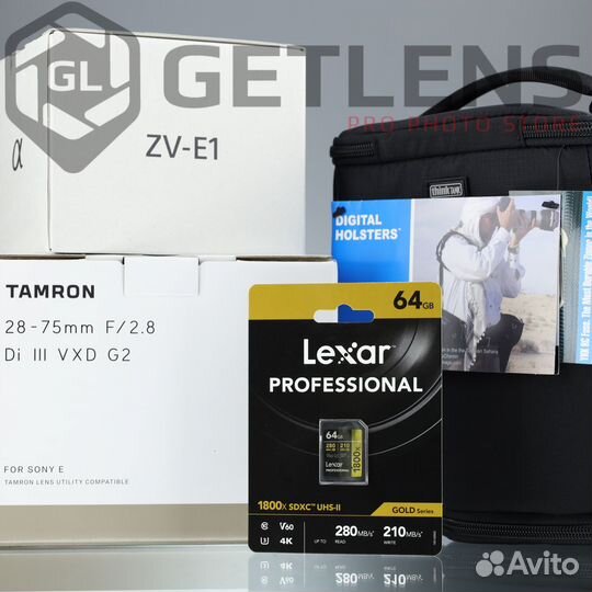Sony ZV-E1 + Tamron 28-75 + Lexar 64 + Holster