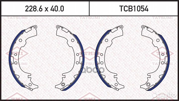 TCB1054 колодки тормозные барабанные задние To