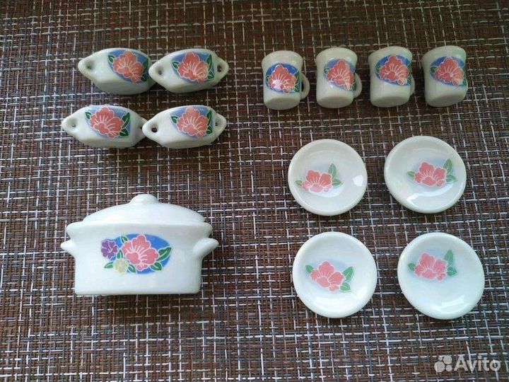 Посуда керамика набор мини для кукол