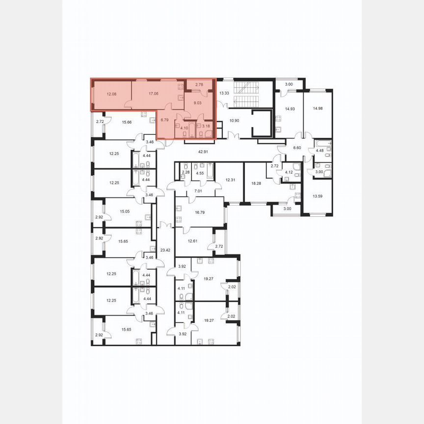 2-к. квартира, 53,1 м², 3/9 эт.