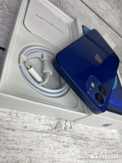 Телефон iPhone 12 синий,оригинал,акб100